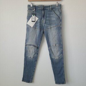 G-Star RAW 5620 3D Zip Knee Skinny Denim Jeans Size 32x32 Blue